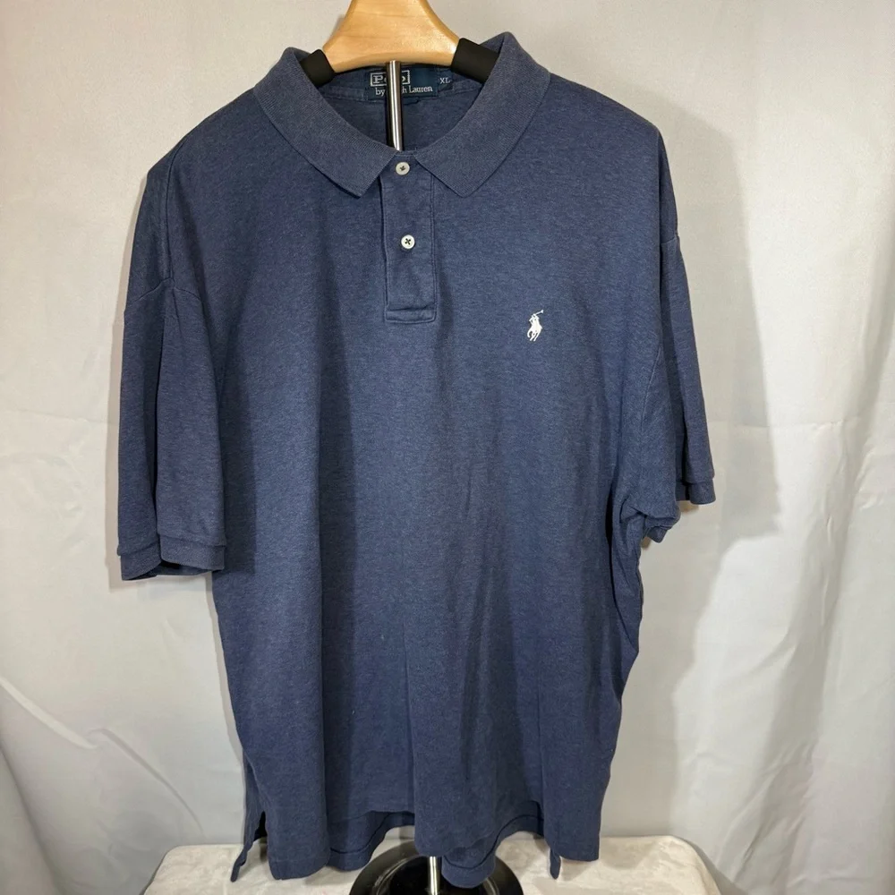 Polo Ralph Lauren‎ Blue Short Sleeve Polo Shirt Men's XL Classic Pony Logo